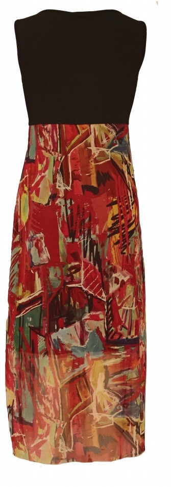 Maloka: Shimmering Colors Of MontMartre Art Maxi Dress (Few Left!)