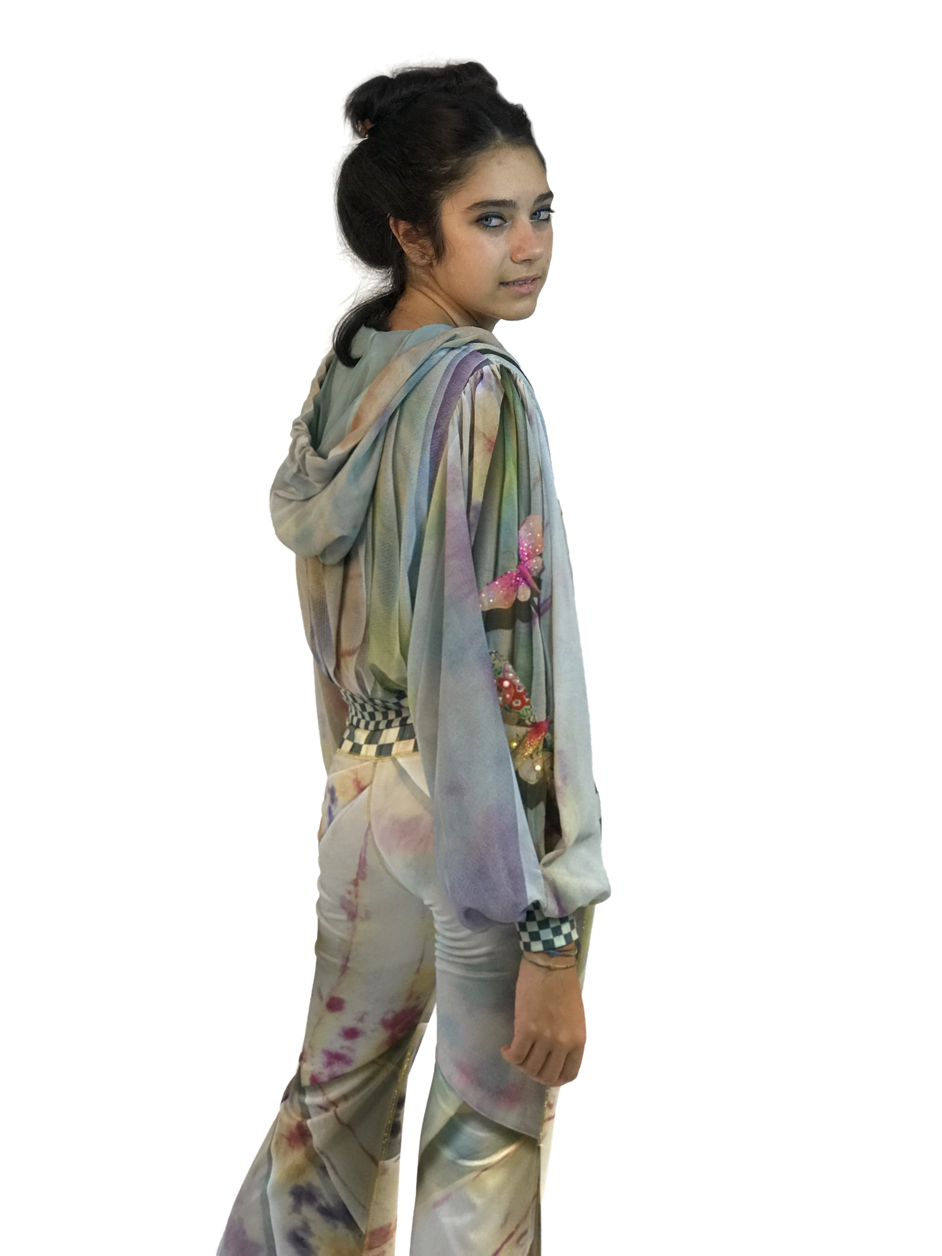 IPNG: Never Enough Color Orchid Illusion Hoody Puff Jacket