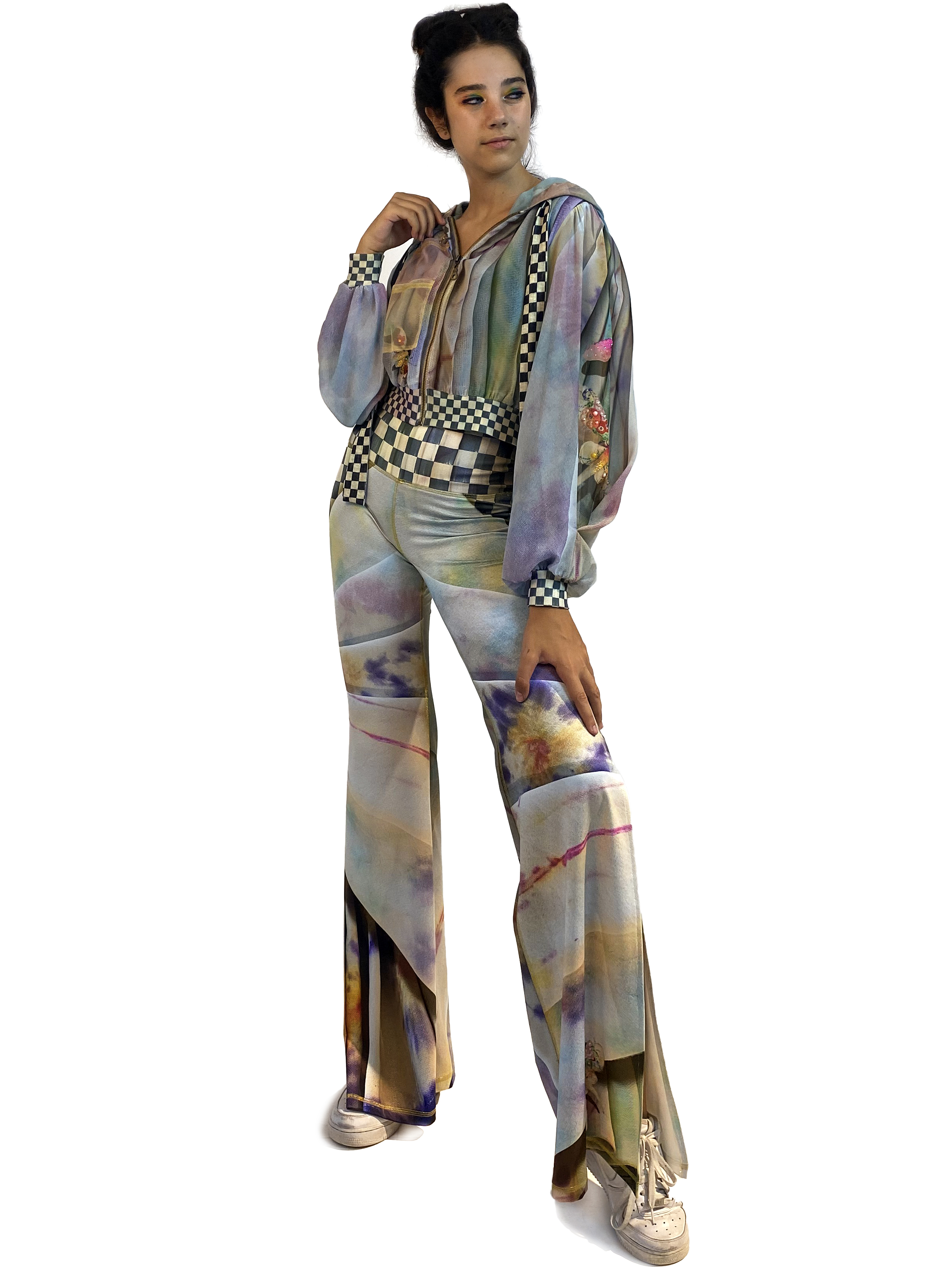 IPNG: Never Enough Color Orchid Illusion Hoody Puff Jacket