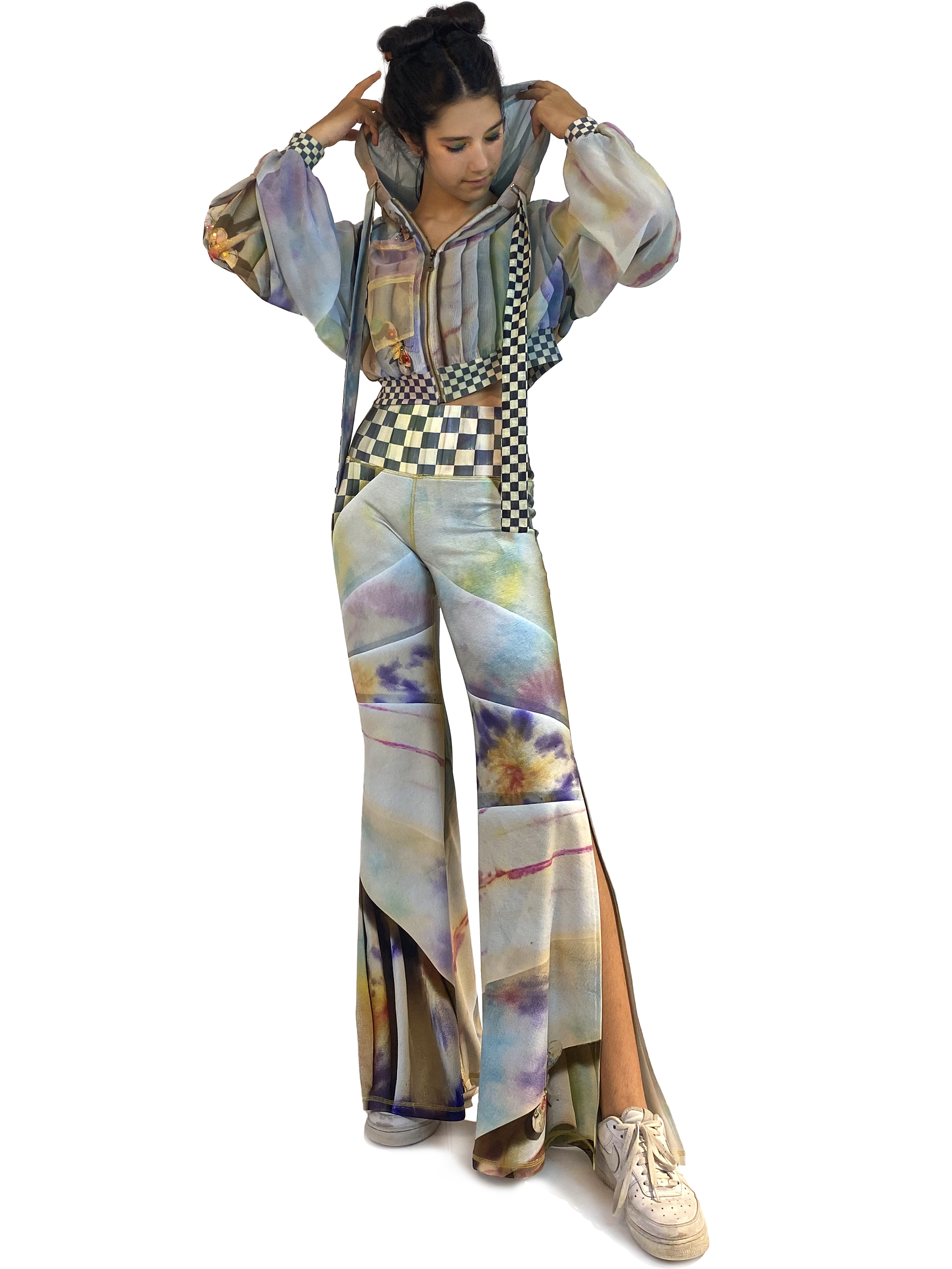 IPNG: Never Enough Color Orchid Illusion Hoody Puff Jacket