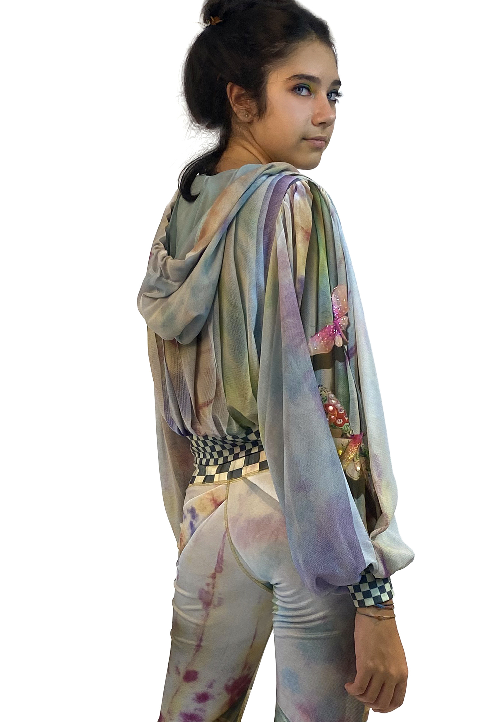 IPNG: Never Enough Color Orchid Illusion Hoody Puff Jacket
