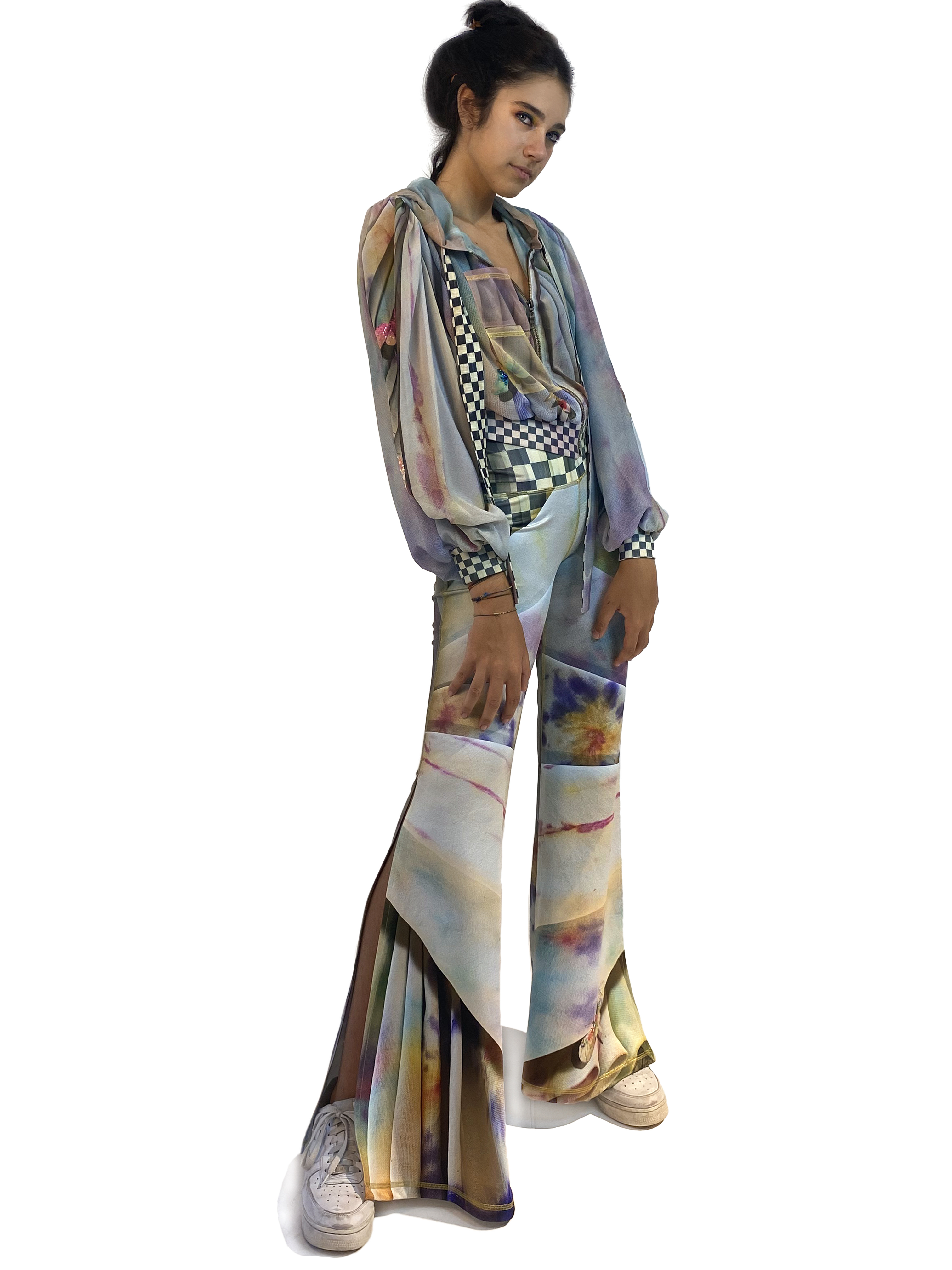 IPNG: Never Enough Color Orchid Illusion Hoody Puff Jacket