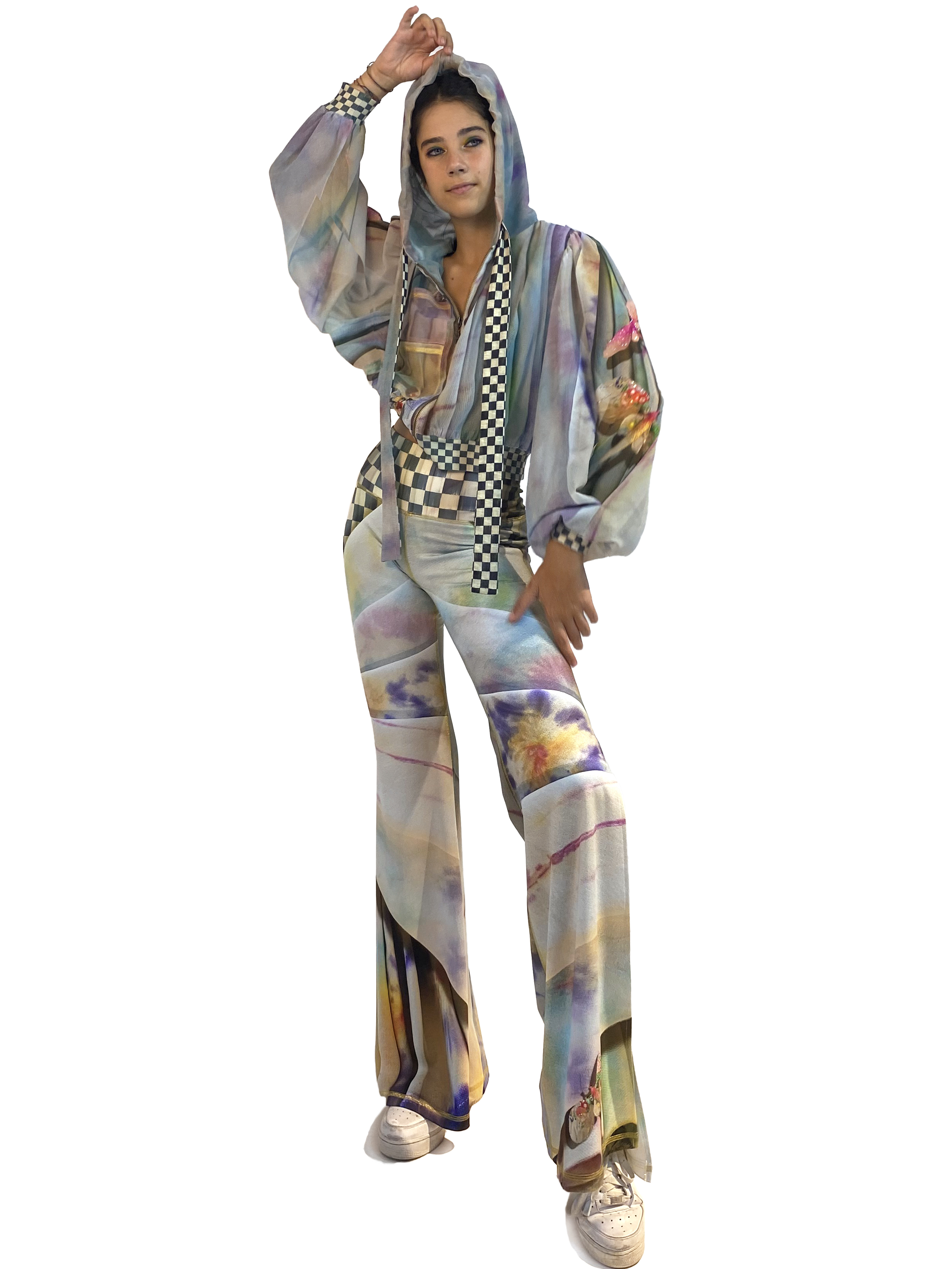 IPNG: Never Enough Color Orchid Illusion Hoody Puff Jacket