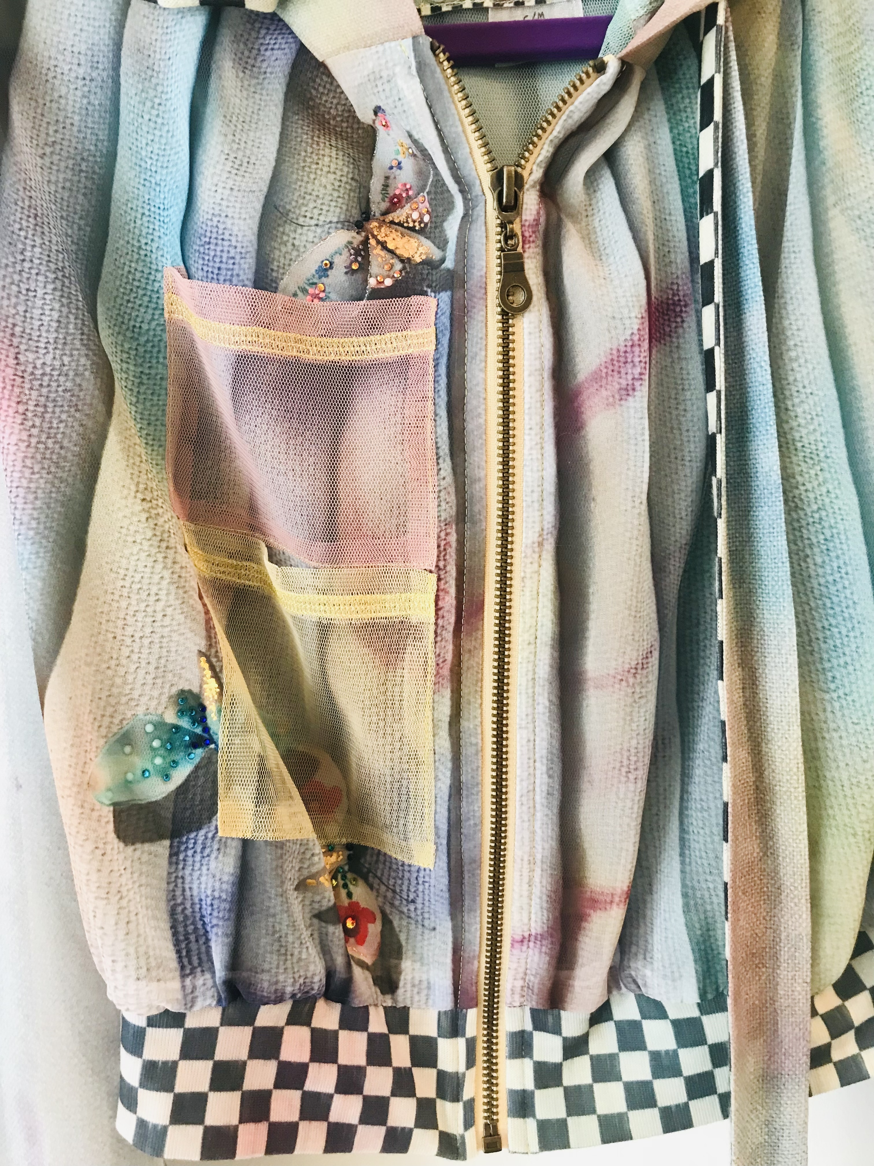 IPNG: Never Enough Color Orchid Illusion Hoody Puff Jacket