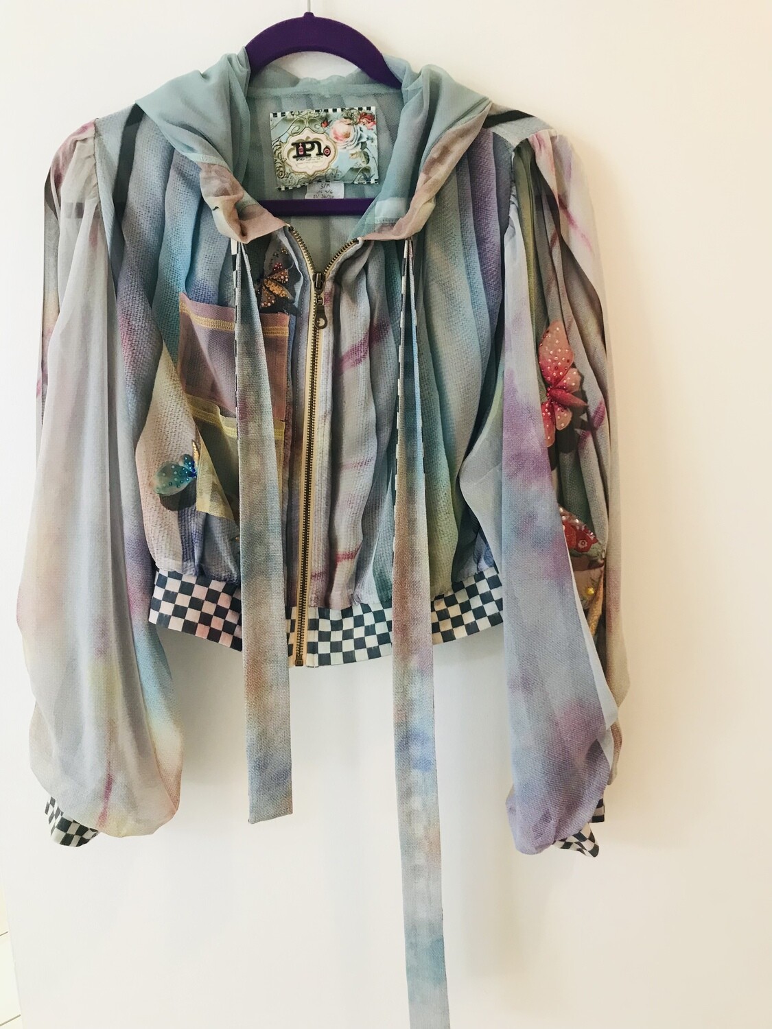 IPNG: Never Enough Color Orchid Illusion Hoodie Puff Jacket