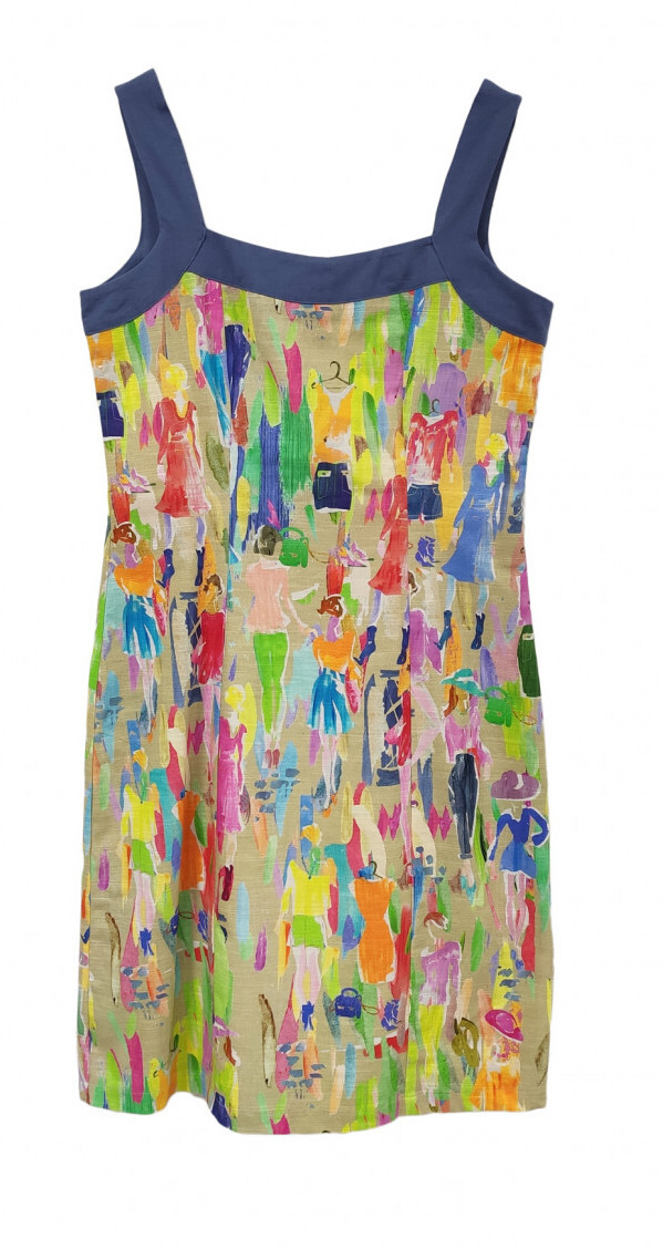 Paul Brial: Can you see the Women In Neon Linen/Cotton Dress (2 Left!)