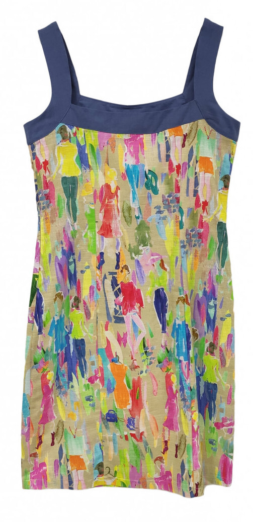 Paul Brial: Can you see the Women In Neon Linen/Cotton Dress (2 Left!)