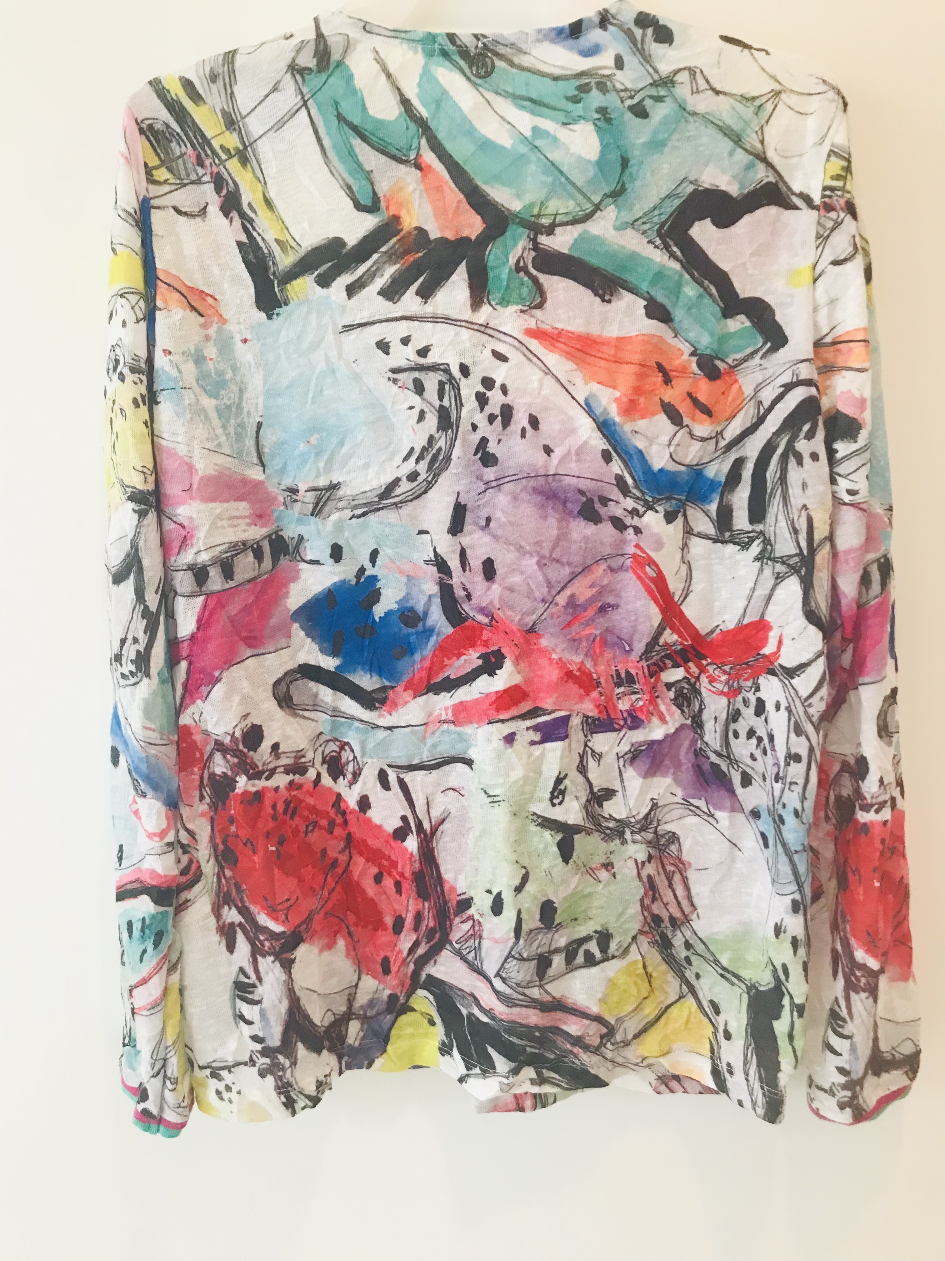 Maloka: Pink Leopard Abstract Art Cardigan (1 Left!)