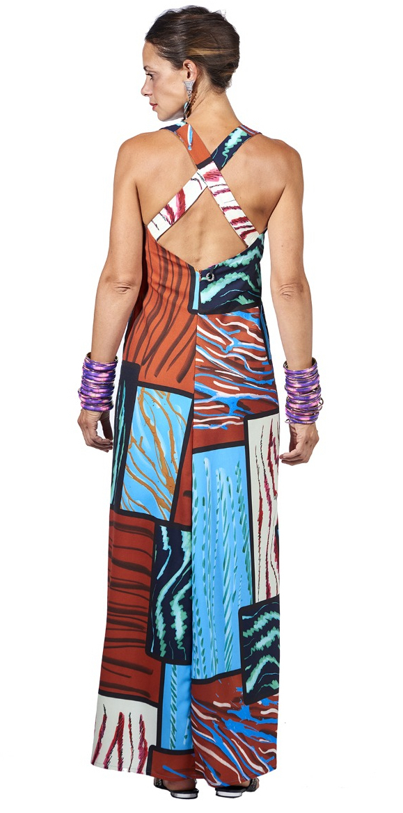 Save The Queen: Purple Unicorn Crepe Printed Maxi Dress