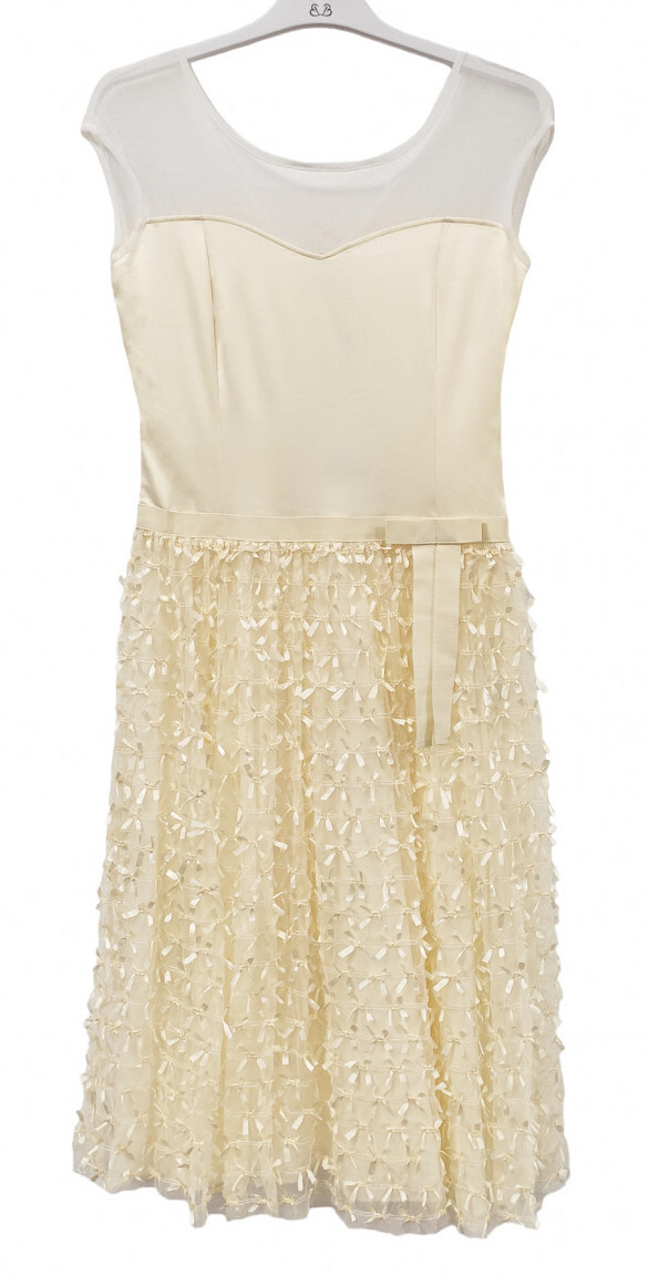 Paul Brial: Sweetheart Satin Midi Cocktail Dress (In Black & Ivory!) PB_BIJOU