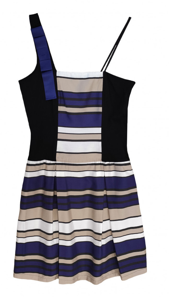 Paul Brial: One Shoulder Flared Cocktail Dress (1 Left!) PB_COCKTAIL_Bow_Shoulder