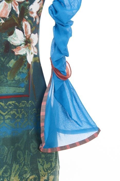 Save The Queen Italy: Monet Garden With Tulip Sleeves Maxi Dress
