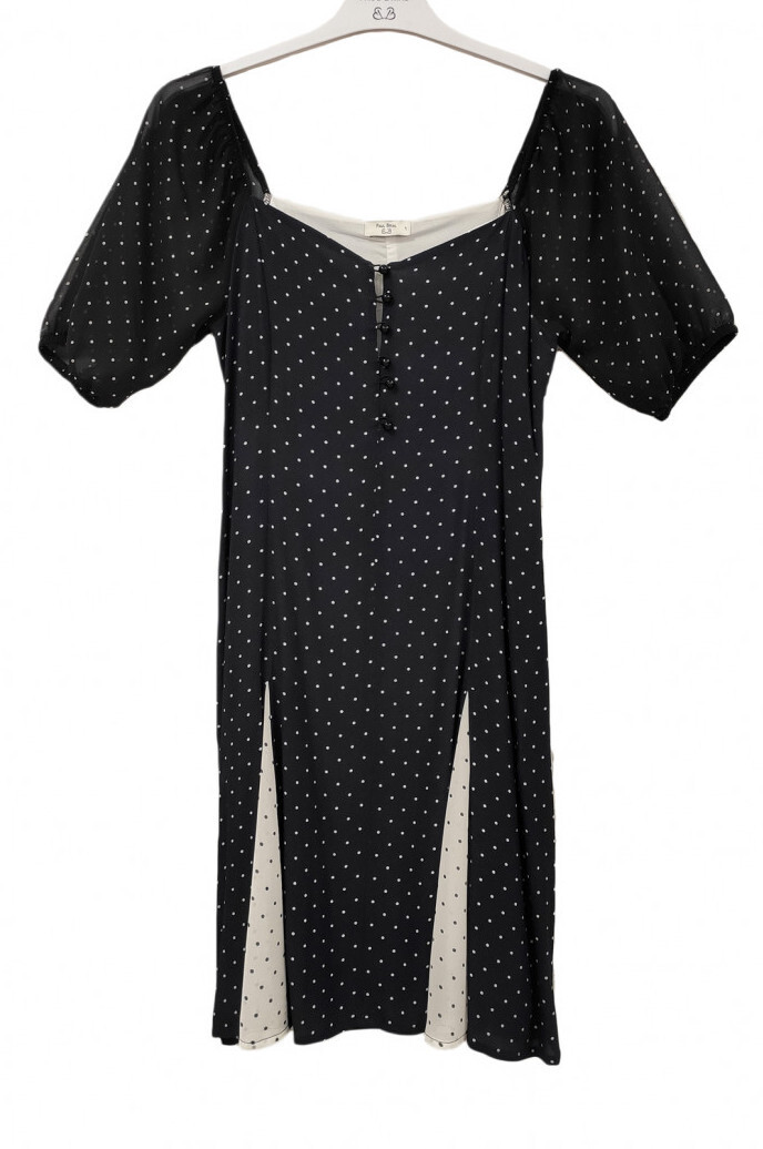 Paul Brial: Little Black & White Puff Sleeve Dress (2 Left!)