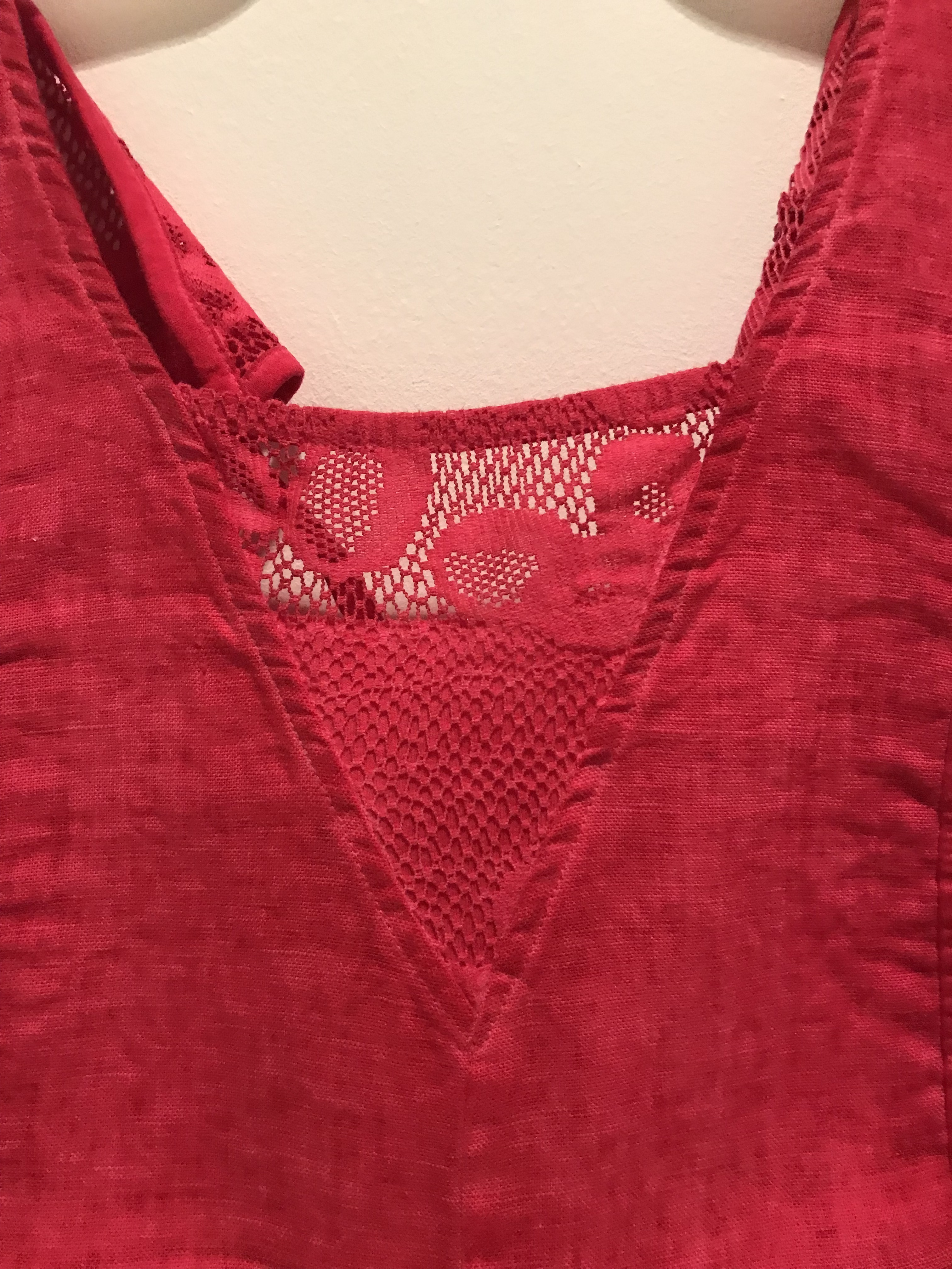 Maloka: Cutout Shoulder Princess Seam Linen Stretch Dress (1 left in Fuschia!)