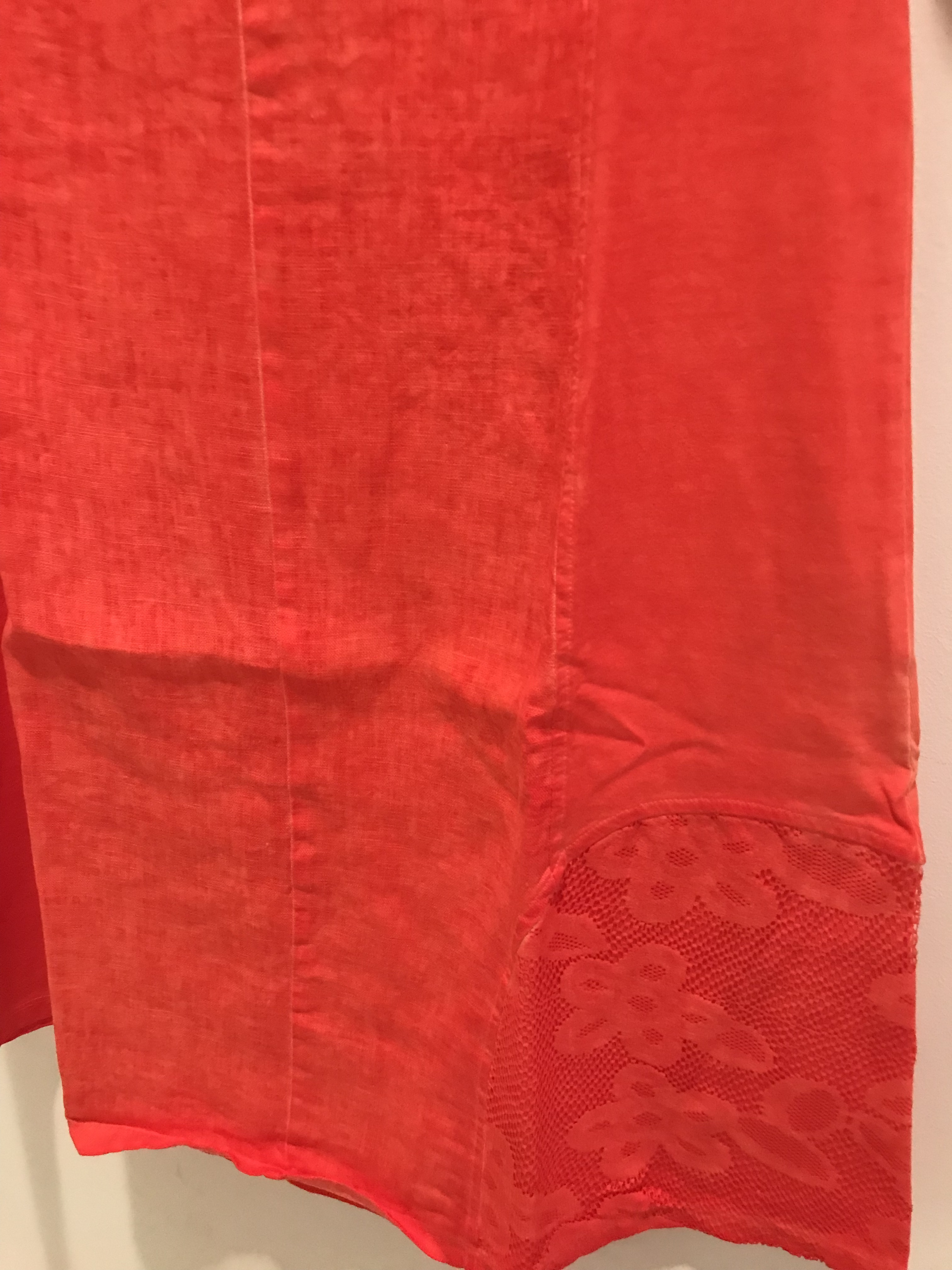 Maloka: Cutout Shoulder Princess Seam Linen Stretch Dress (1 left in Zest)