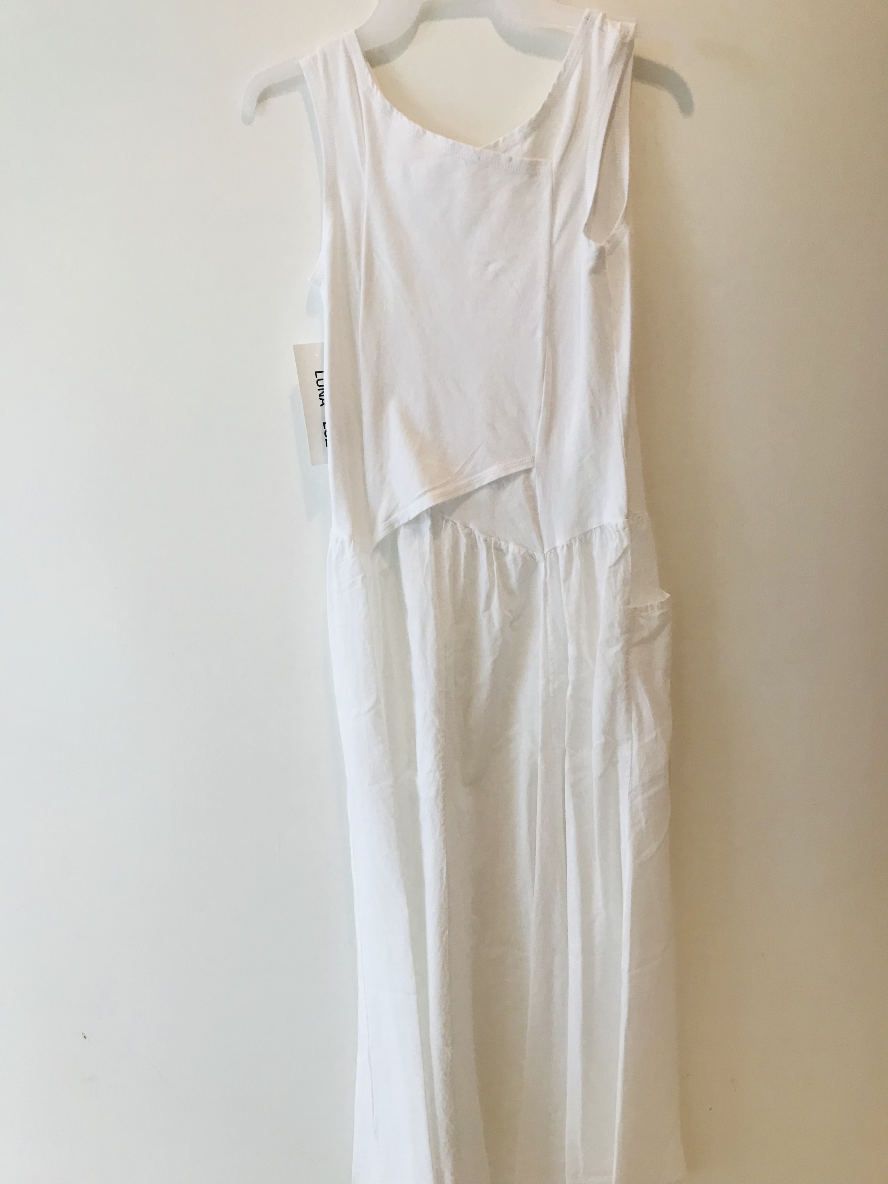 Luna Luz: Cross Over Bodice Maxi Dress (Ships Immed in White, 2 Left!)