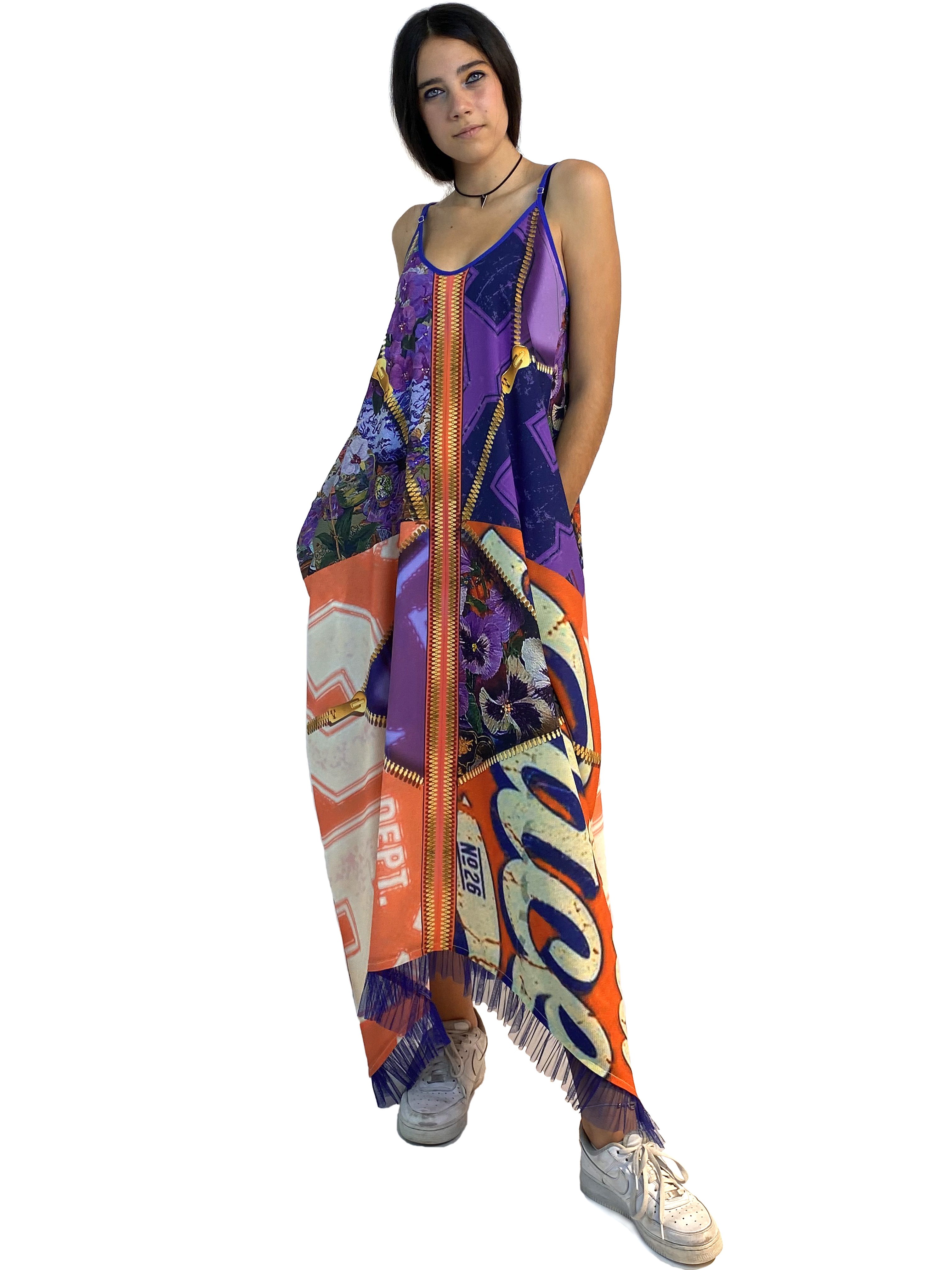 IPNG: Summer In A Flower Illusion V Pocket Maxi Dress