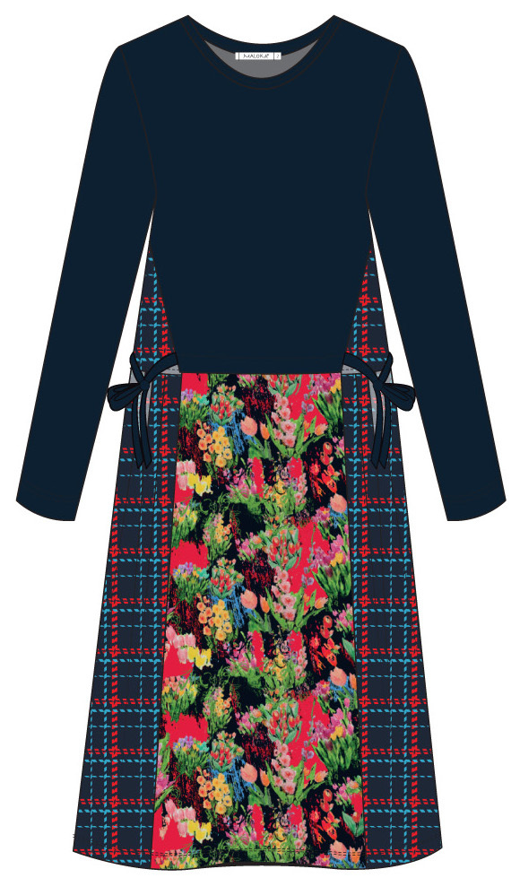 Maloka: Belle Epoque Art Flared Sweater Dress