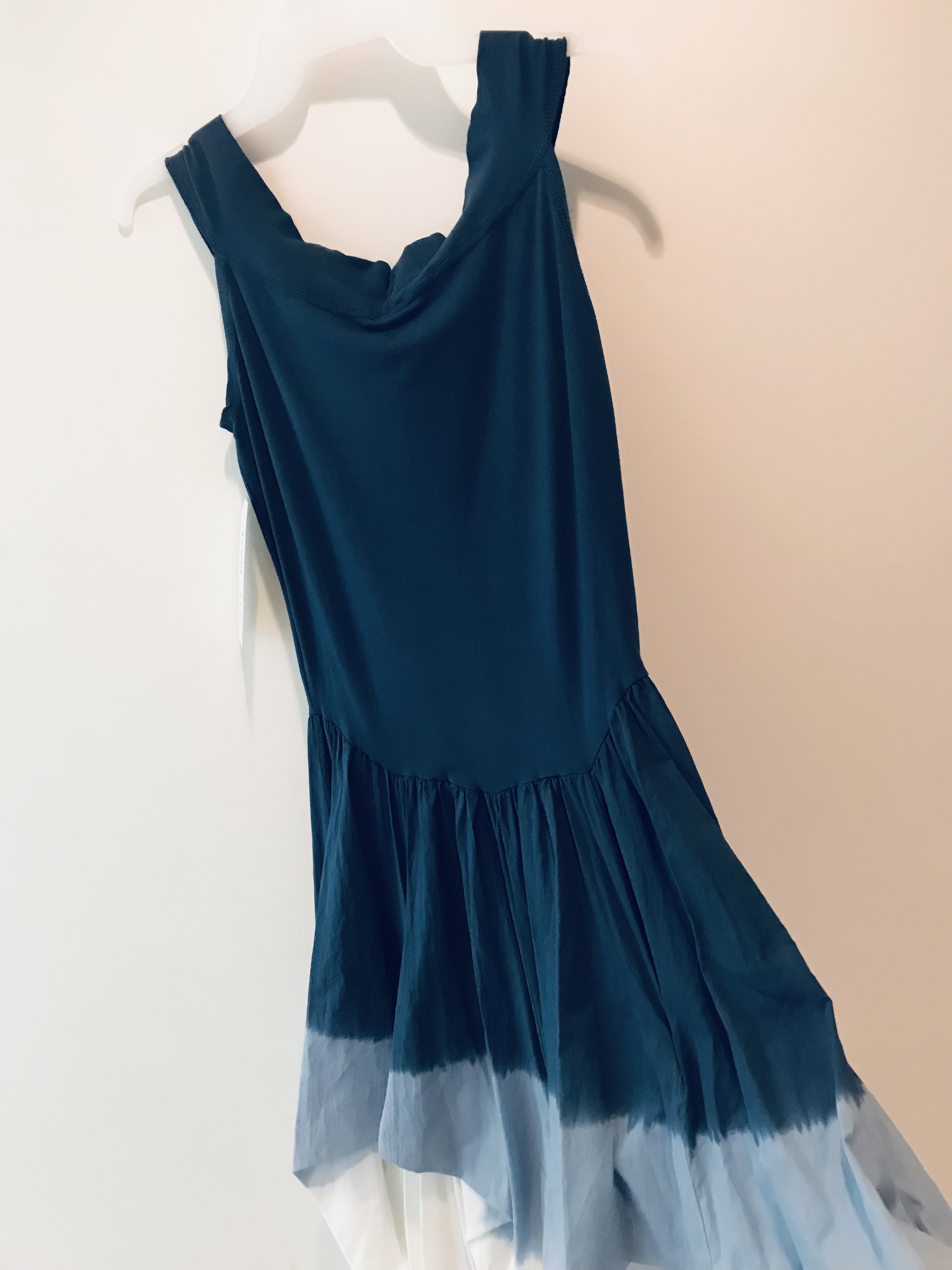Luna Luz: Sleeveless Tied and Dyed Ombre Dress (Ships Immed in Navy Ombre, 1 Left!)