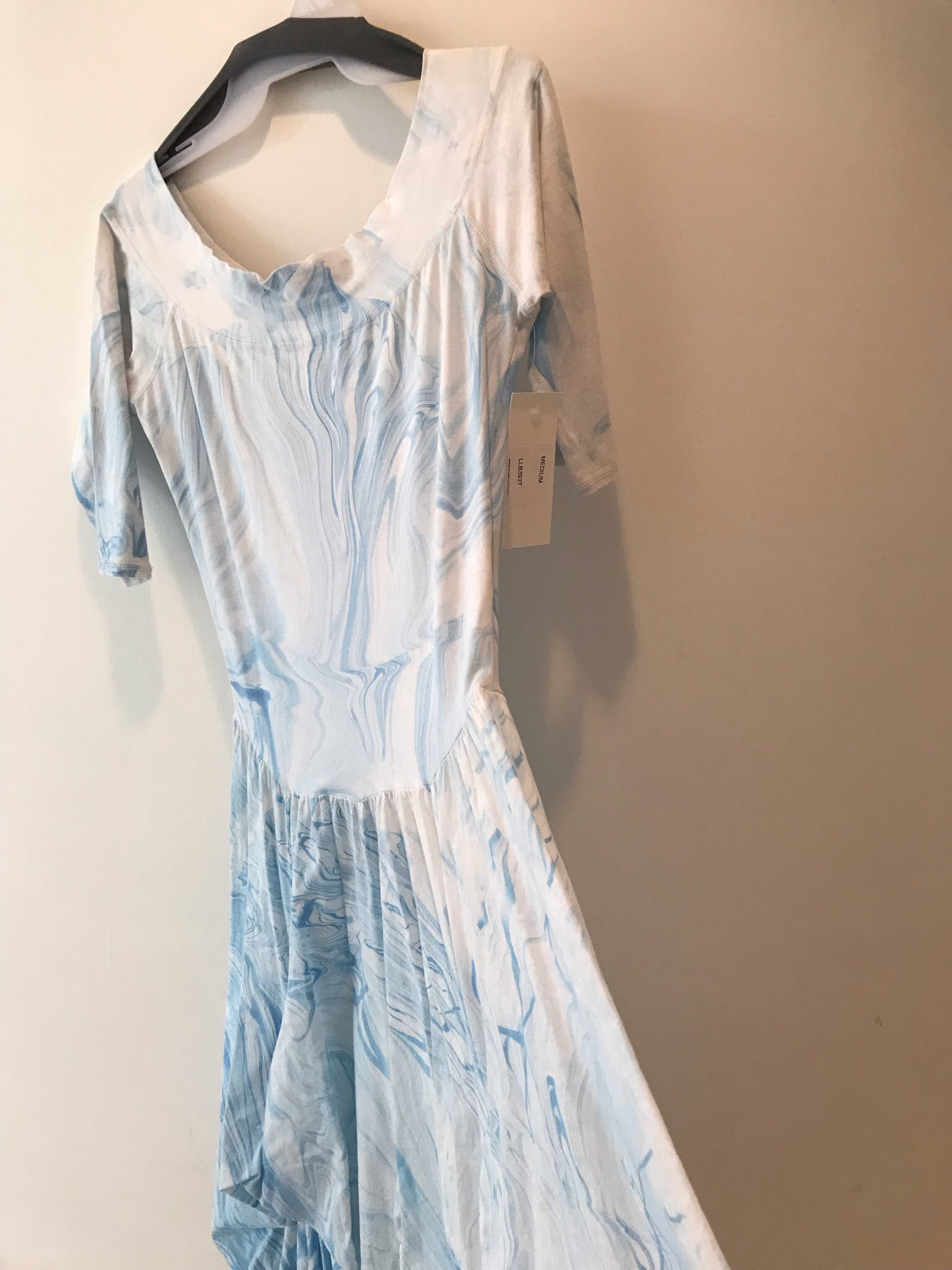 Luna Luz: Tied & Dyed Off The Shoulder Godet Dress (Ships Immed, 1 Left in Medium!)