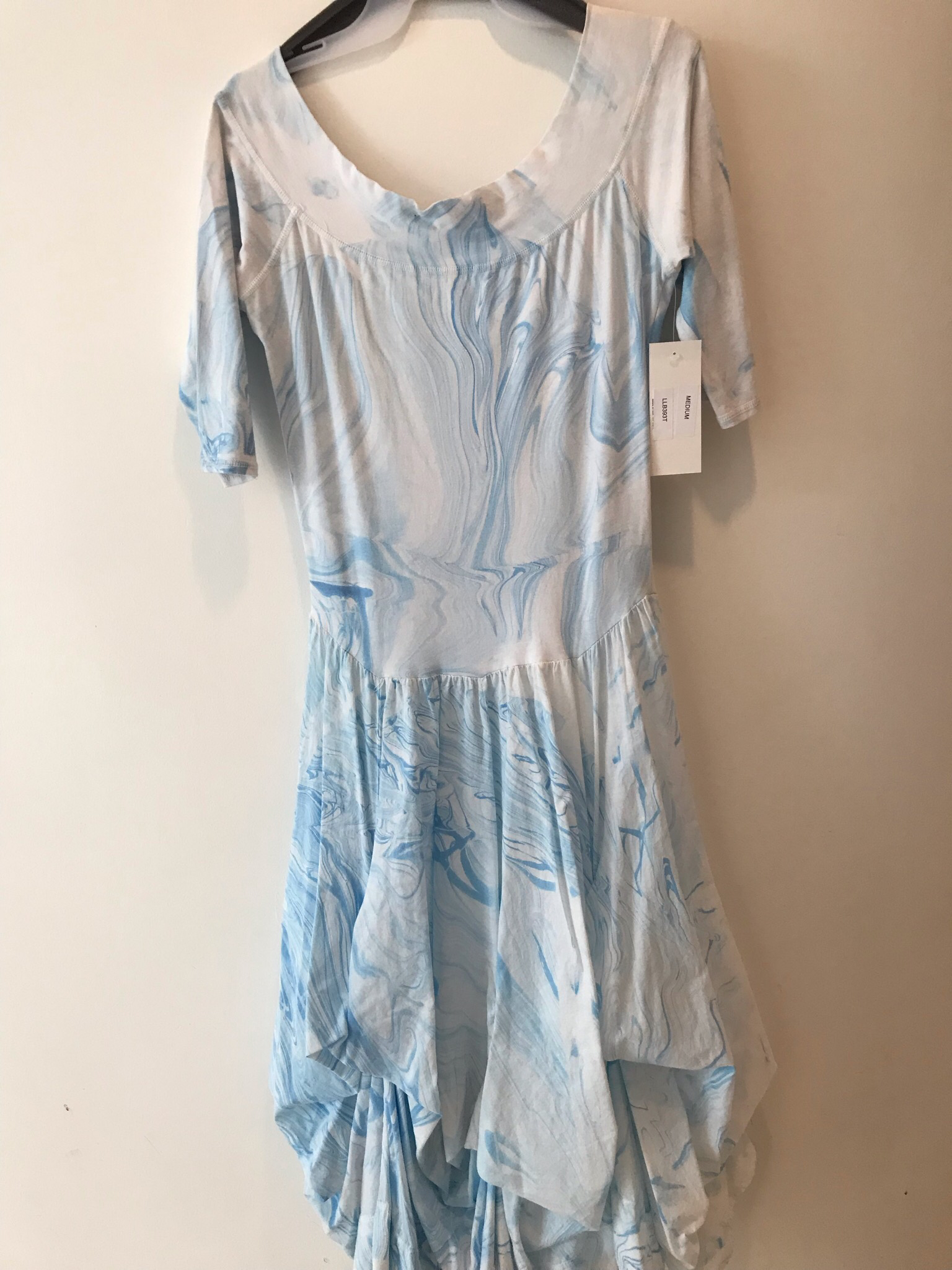 Luna Luz: Tied & Dyed Off The Shoulder Godet Dress (Ships Immed, 1 Left in Medium!)
