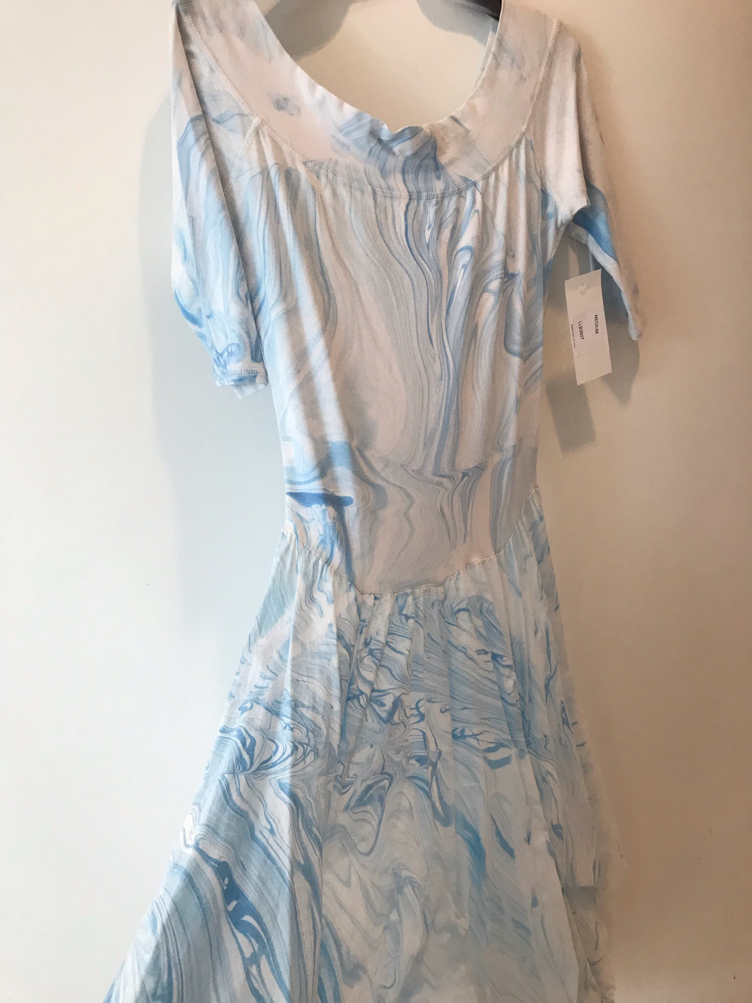 Luna Luz: Tied & Dyed Off The Shoulder Godet Dress (Ships Immed, 1 Left in Medium!)
