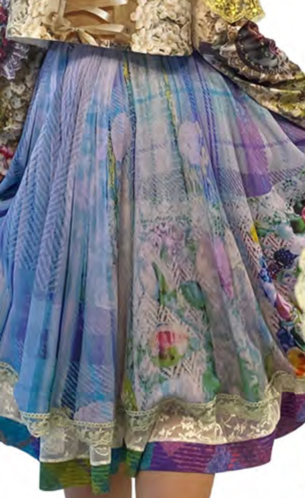 IPNG: Mood Of Flavour Chiffon Midi Illusion Skirt