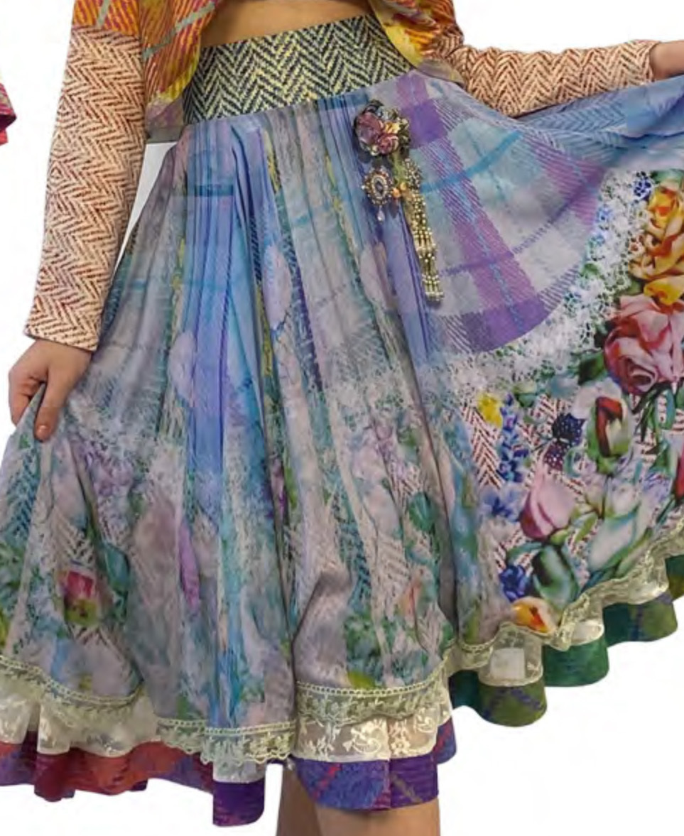 IPNG: Mood Of Flavour Chiffon Midi Illusion Skirt