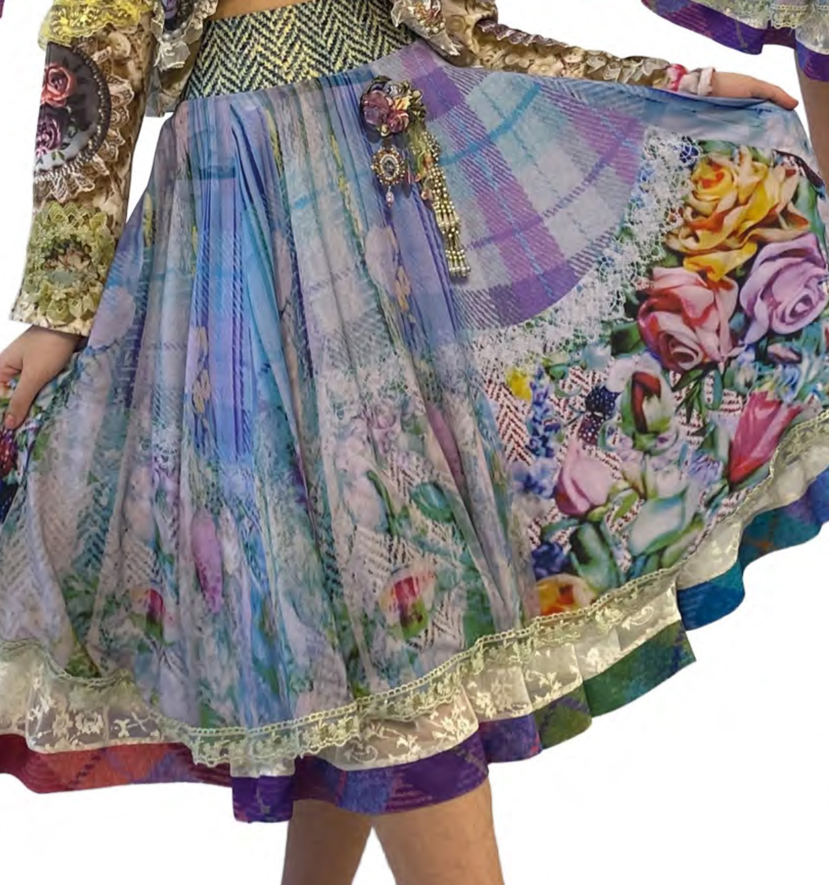 IPNG: Mood Of Flavour Chiffon Midi Illusion Skirt