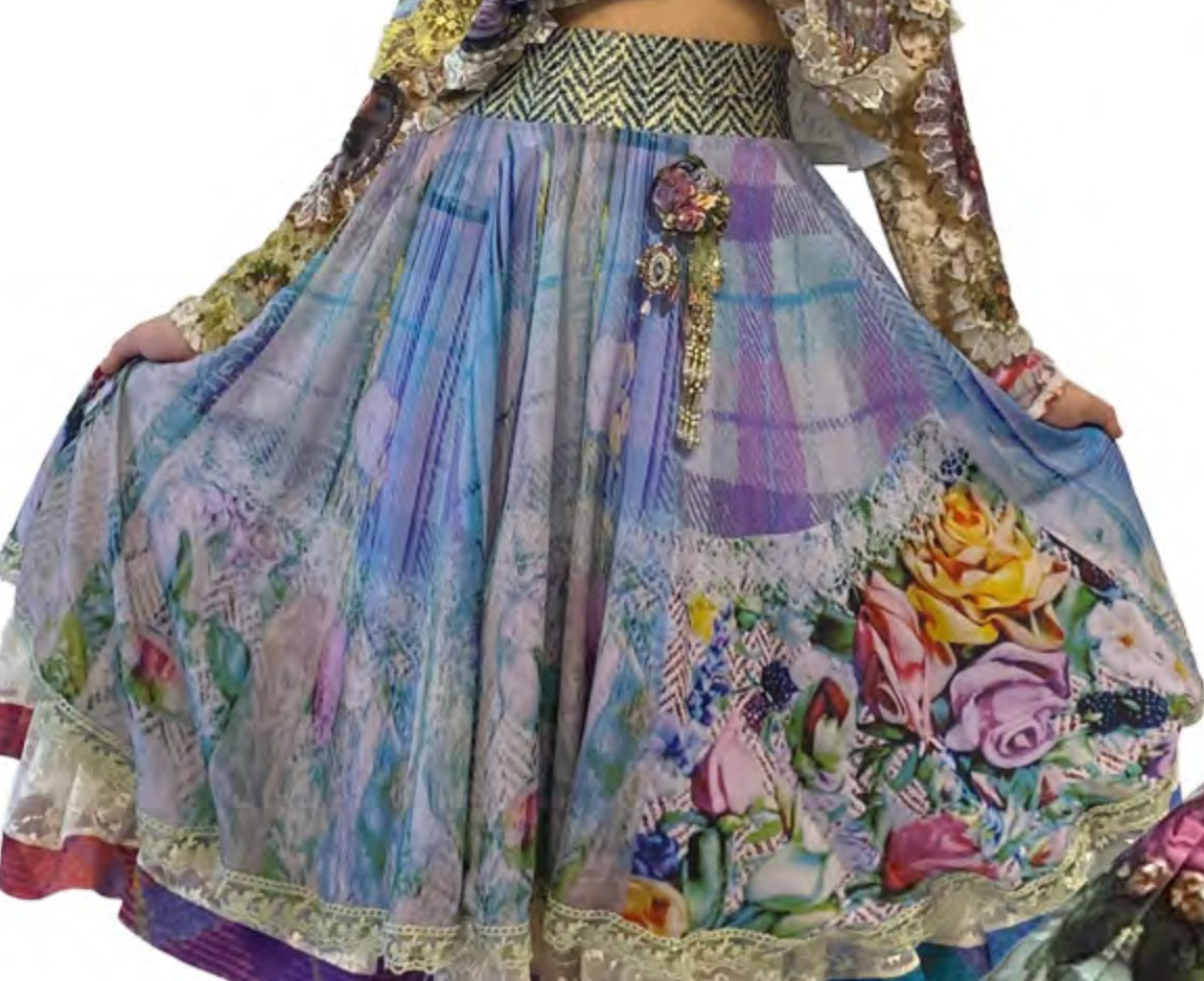 IPNG: Mood Of Flavour Chiffon Midi Illusion Skirt IPNG_MFSKS-067