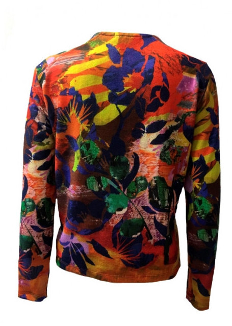 Maloka: Electric Blue Blooms Tricot Cardigan (3 Left!)