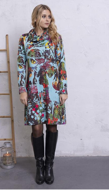 Maloka: Anime Forest Art Sweater Dress MK_FAYLEE