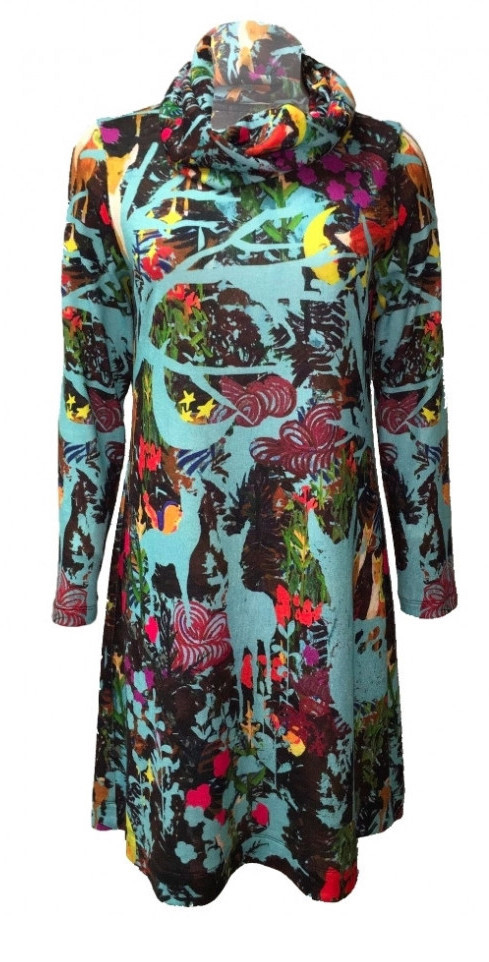 Maloka: Anime Forest Art Sweater Dress