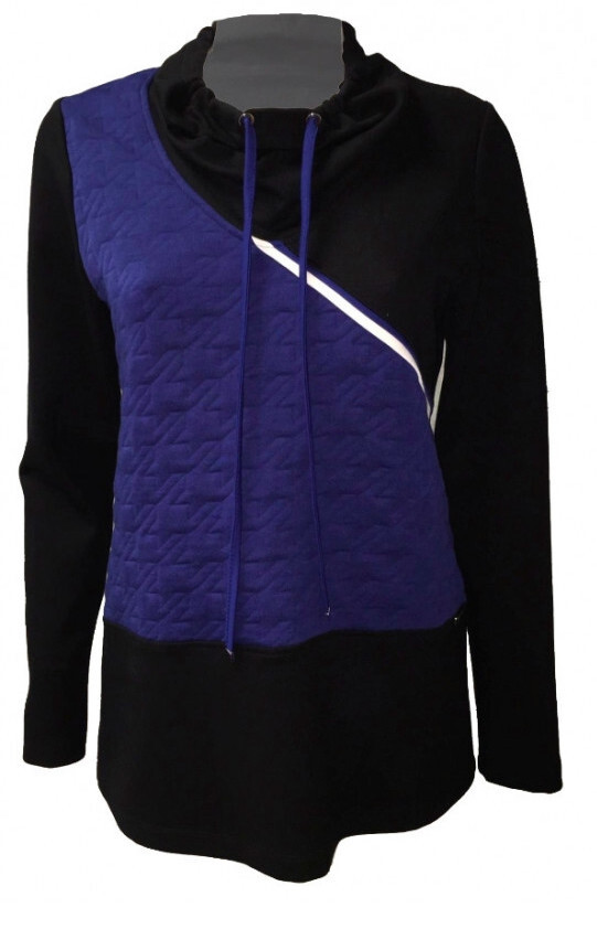 Maloka: Color Contrast Quilted Sweater