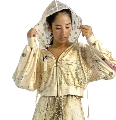 IPNG: If I Was Dancing In Paris Flared Illusion Hoodie Puff Jacket (Ships Immed, 1 Left!)