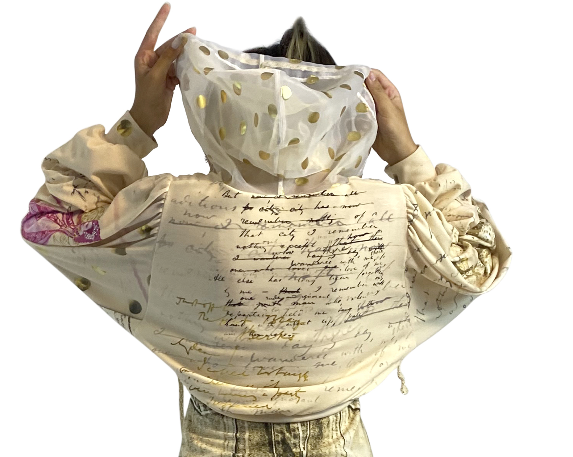 IPNG: If I Was Dancing In Paris Flared Illusion Hoodie Puff Jacket