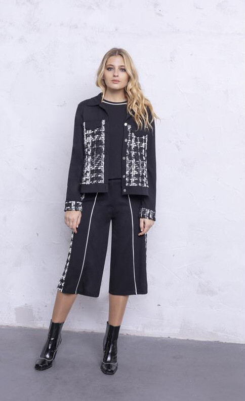 Maloka: The Colors Of Coco Chanel Jacquard Stretch Gaucho Pants