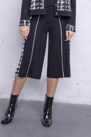 Maloka: The Colors Of Coco Chanel Jacquard Stretch Gaucho Pants MK_CHRISTY