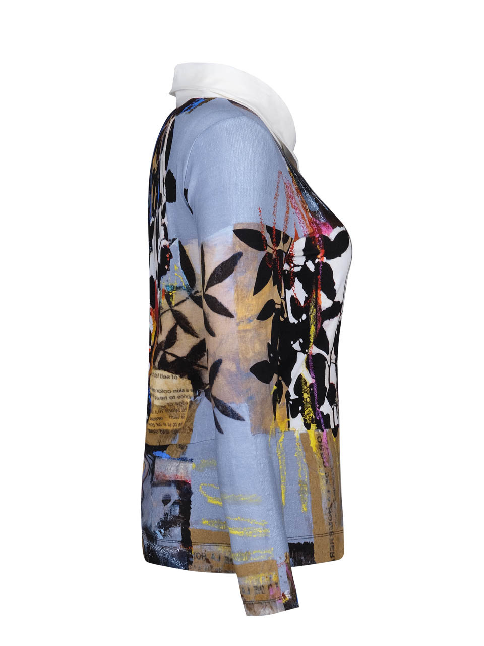 Simply Art Dolcezza: Split Cowl Neck Double OO Abstract Art Sweater Tunic (2 Left!)