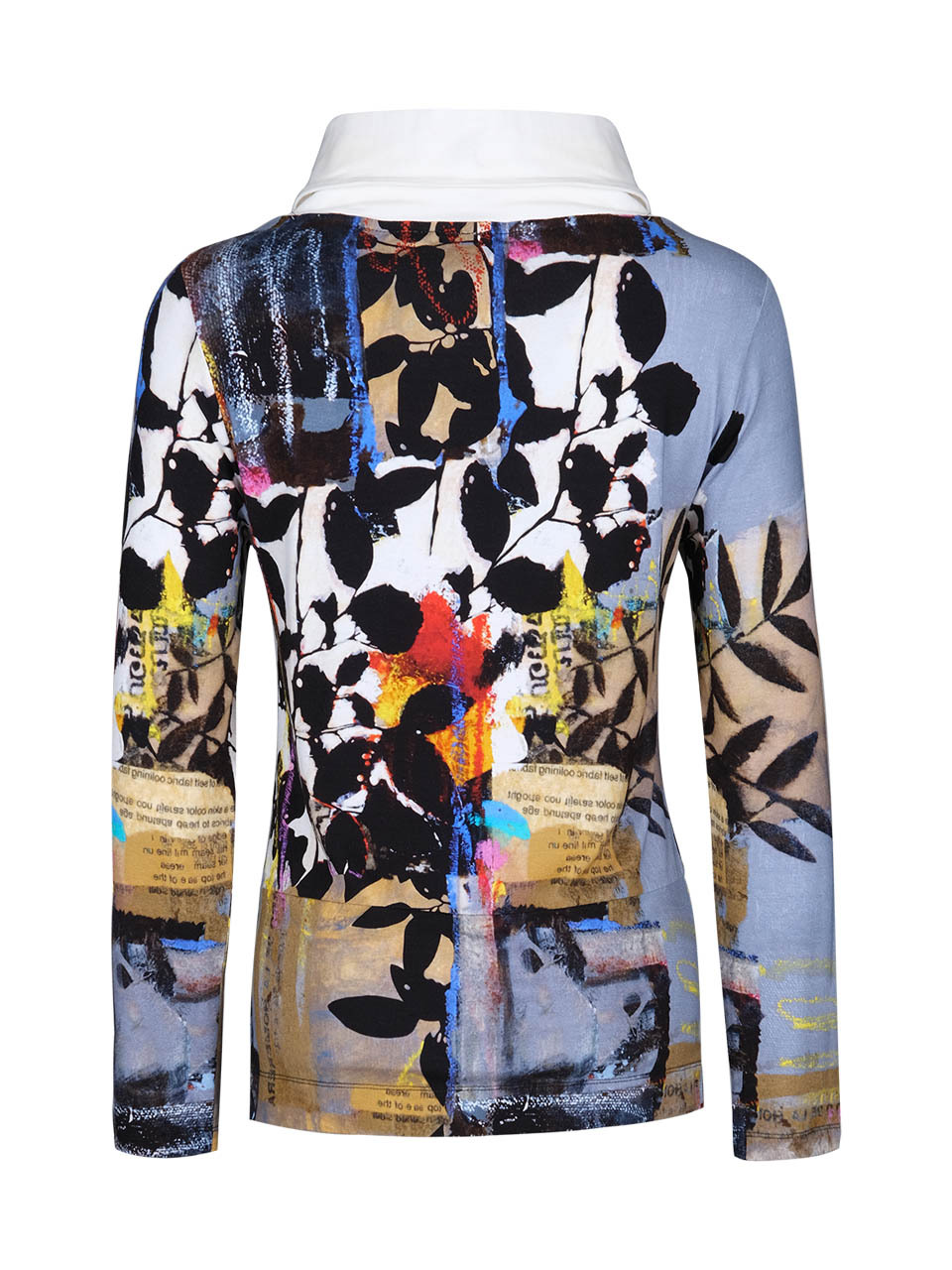 Simply Art Dolcezza: Split Cowl Neck Double OO Abstract Art Sweater Tunic (2 Left!)