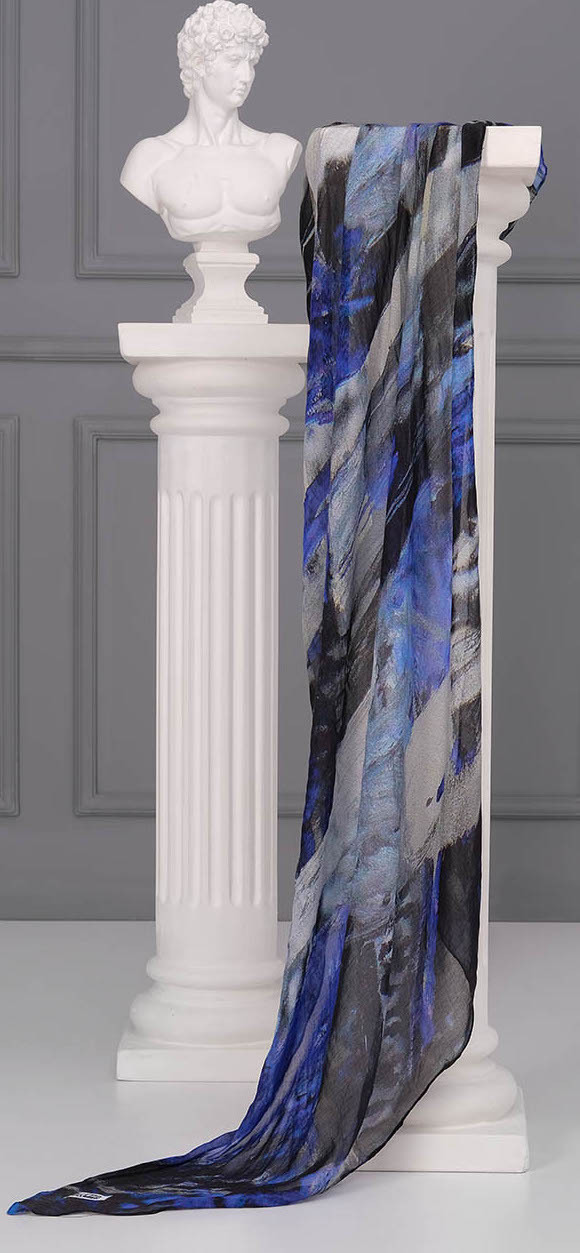 Simply Art Dolcezza: After Midnight Abstract Art Scarf Dolcezza_SimplyArt_71911