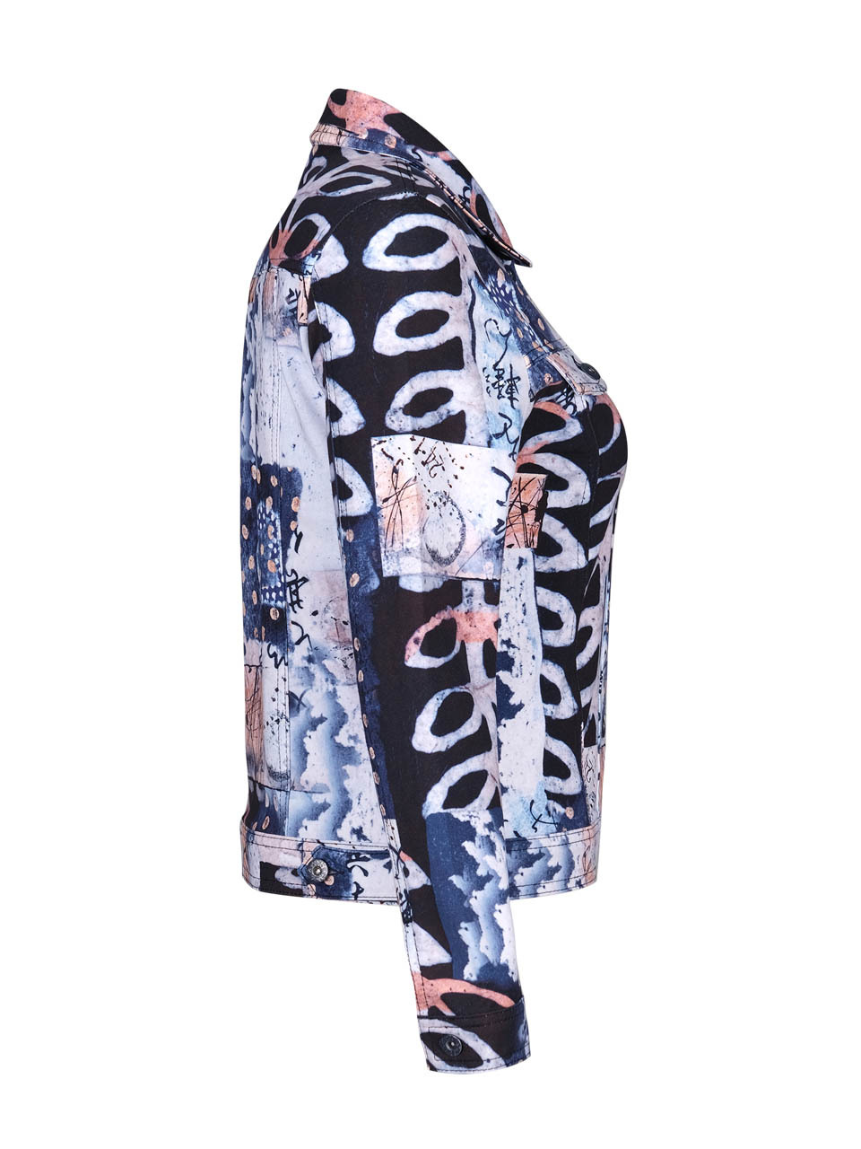 Simply Art Dolcezza: Papers In Color Abstract Art Soft Denim Jacket