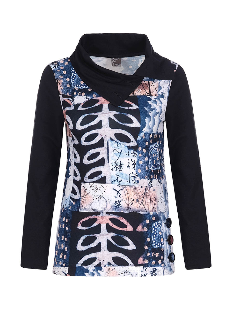 Simply Art Dolcezza: Papers In Color Split Neckline Art Tunic (1 Left!) Dolcezza_SimplyArt_71732