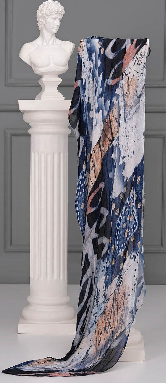 Simply Art Dolcezza: Papers In Color Abstract Art Scarf (1 Left!) Dolcezza_SimplyArt_71912_N