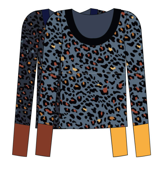 Paul Brial: Fancy Footprint Multi Cuffs Softy Sweater PB_GUEPARD_PULL_N