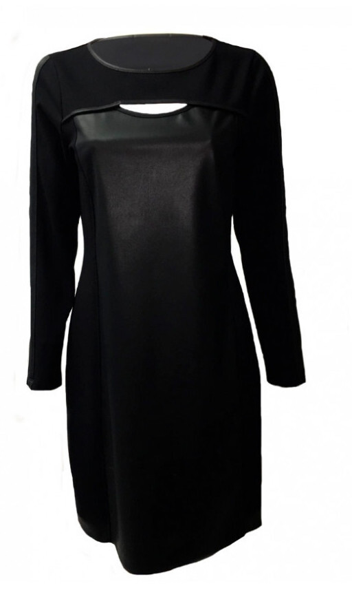 Maloka: Vegan Leather Keyhole Little Black Dress (Few Left!)