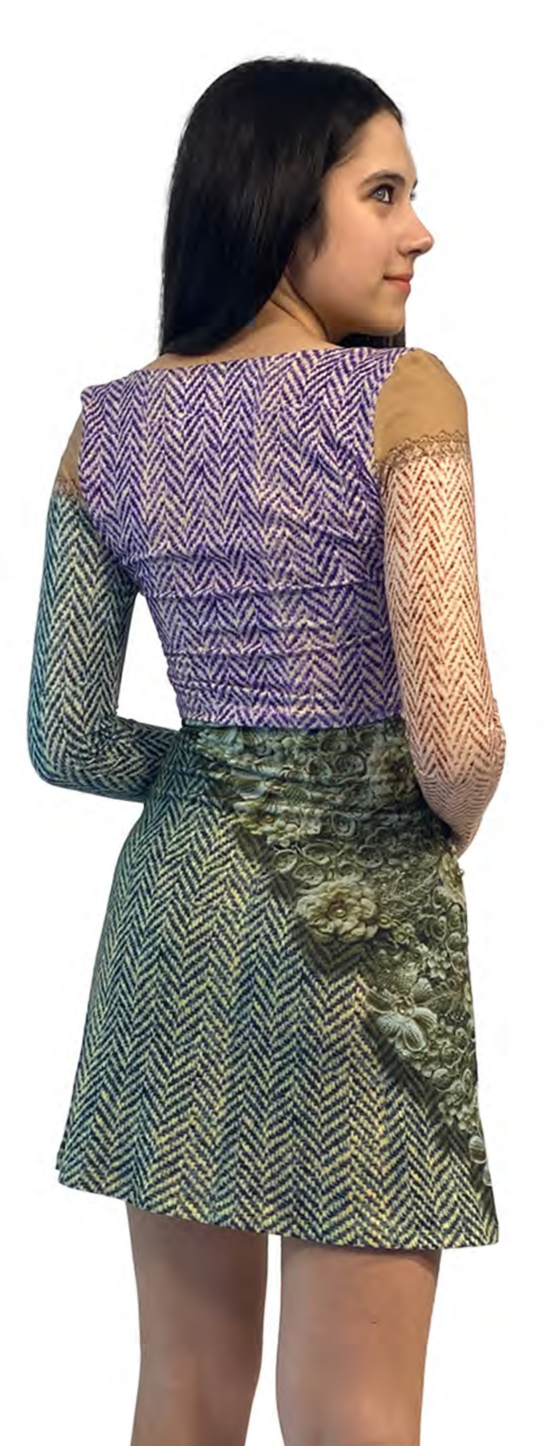 IPNG: Mood Of Flavour Tweed Illusion Mini Shirt (Comes In 2 Lengths!)