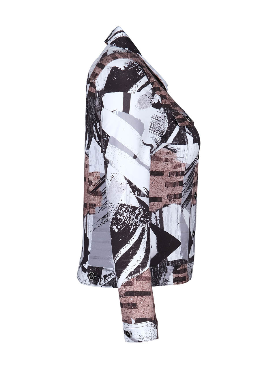 Simply Art Dolcezza: A Splash of Cacao Abstract Art Soft Denim Jacket (2 Left!)