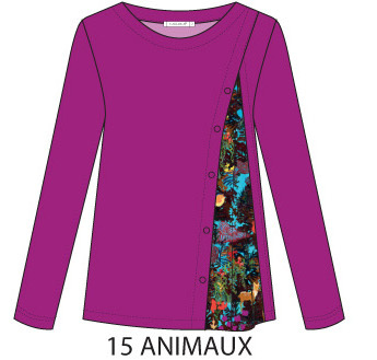 Maloka: Electric Blue Blooms Flared Contrast Sweater SOLD OUT