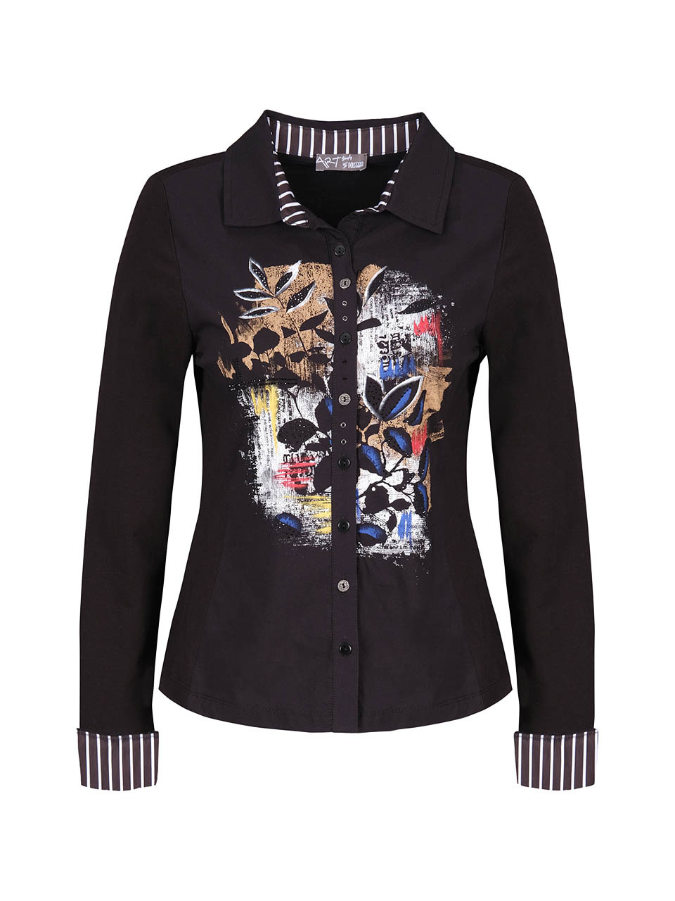 Simply Art Dolcezza: Double OO Abstract Art Buttoned Down Blouse (Few Left!)